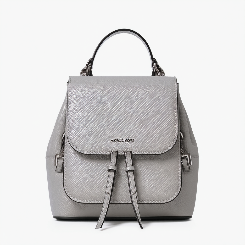 Michael Kors 35T0SERB5L Pearl Grey/Silver Hardware Erin Small Convertible Women's Leather Backpack