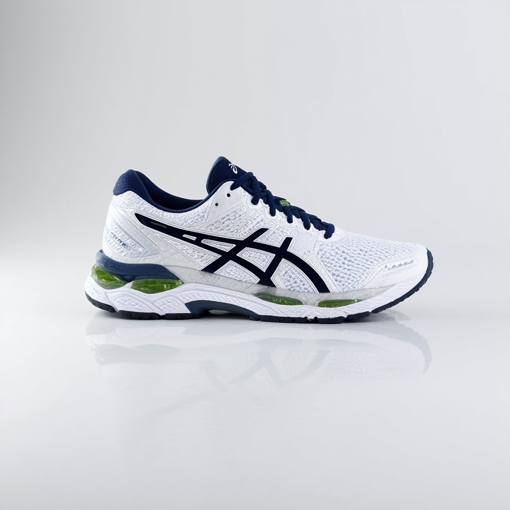 ASICS Men's Gel-Cumulus 9 Size: 13, Width: 2E, Color: White/Navy