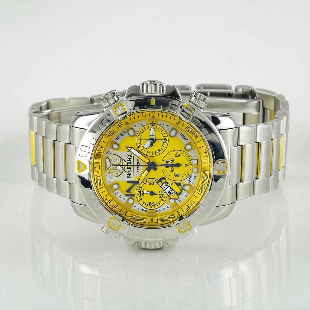 Invicta Men's 11491 Pro Diver Chronograph Yellow Dial Stainless Steel Watch