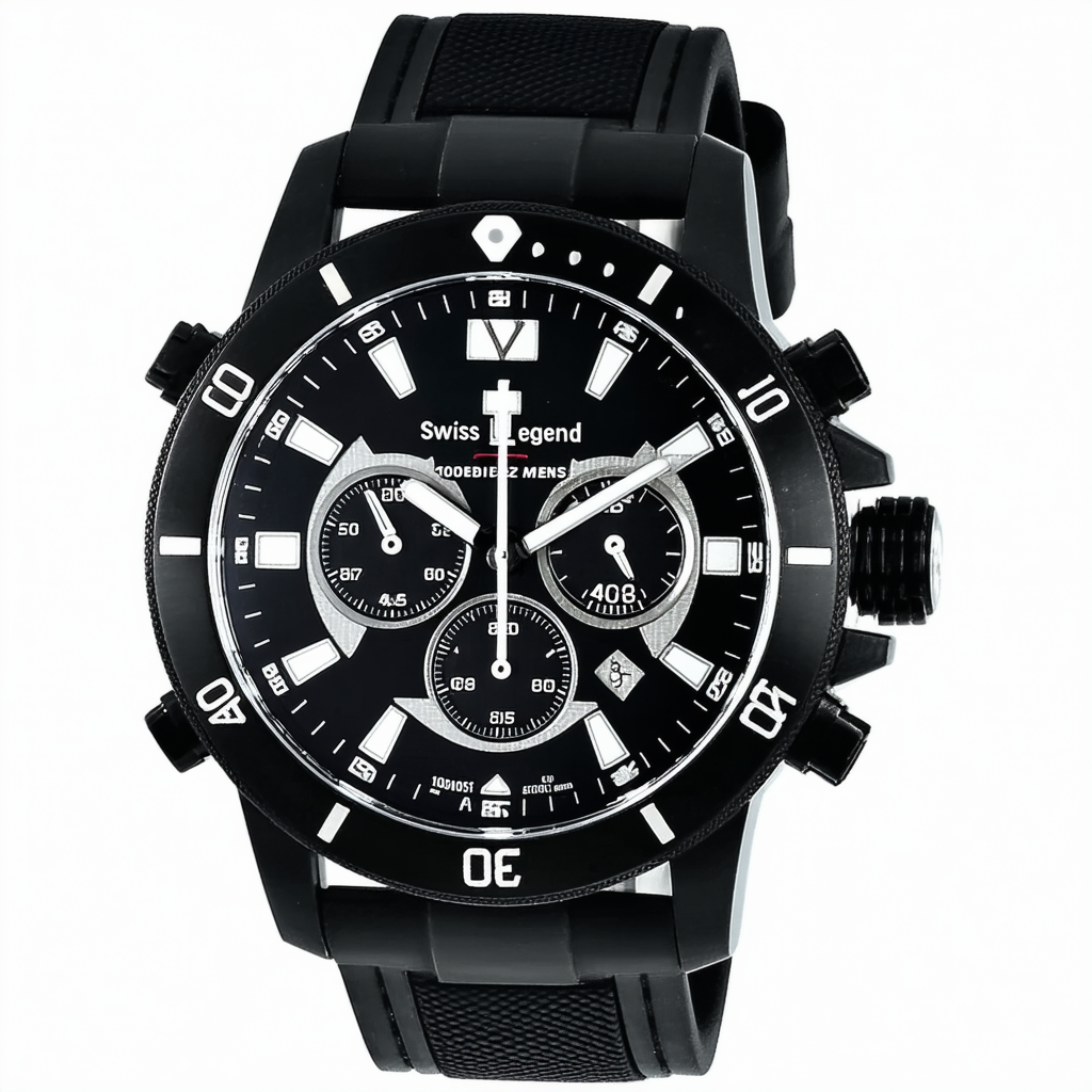 Swiss Legend Men's 10008-BB-02S Expedition Analog Display Swiss Quartz Black Watch