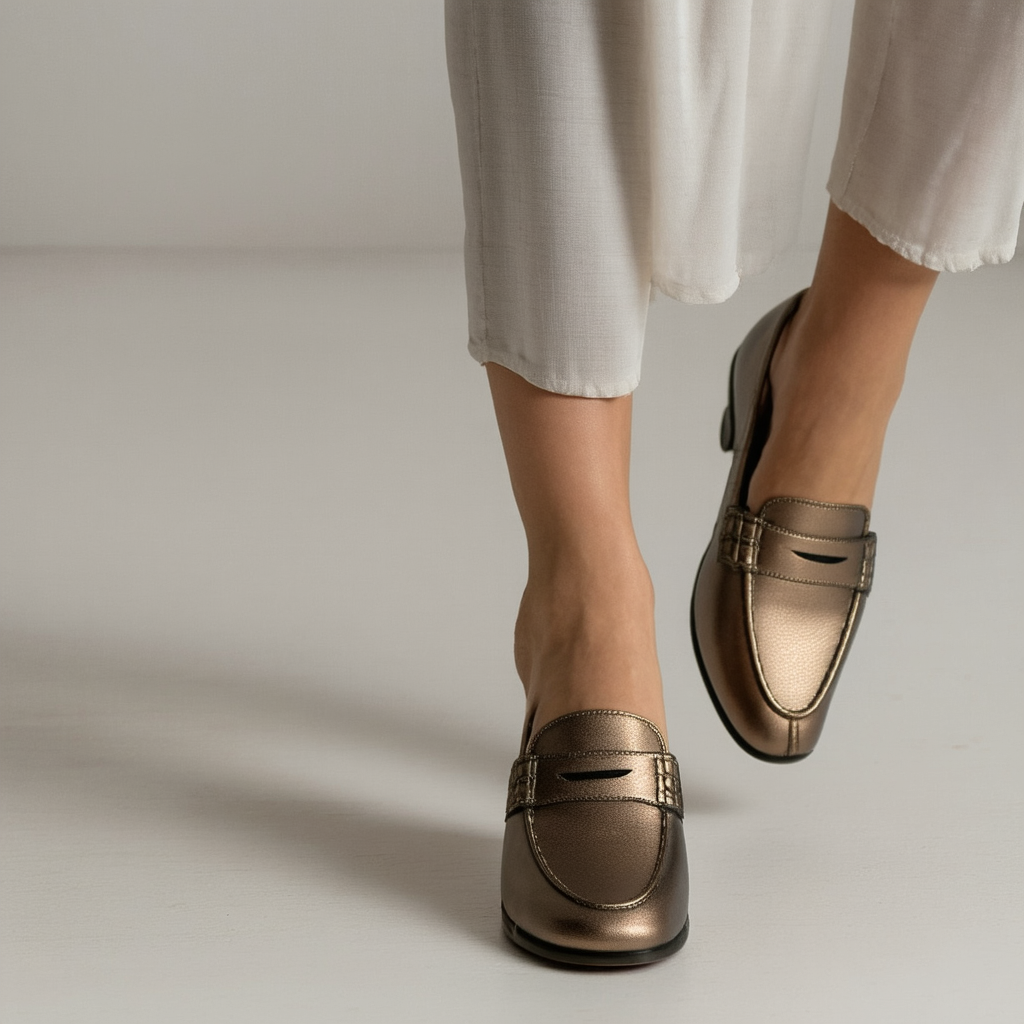 Aerosoles Women's Push UPS Penny Loafer, Bronze, 11 M US