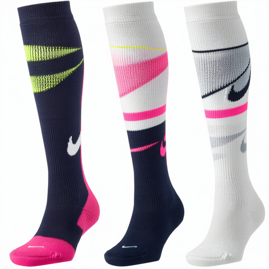 Nike 2-Pack Graphic Cotton Knee-High Girl's Socks 5Y-7Y