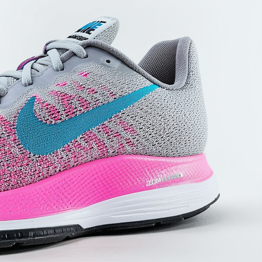 Nike Women's Zoom Elite+ 6 WMNS Running Shoes 7.5 Women US (CL Grey/RFLCT SLVR/Plrzd Pink/BL)