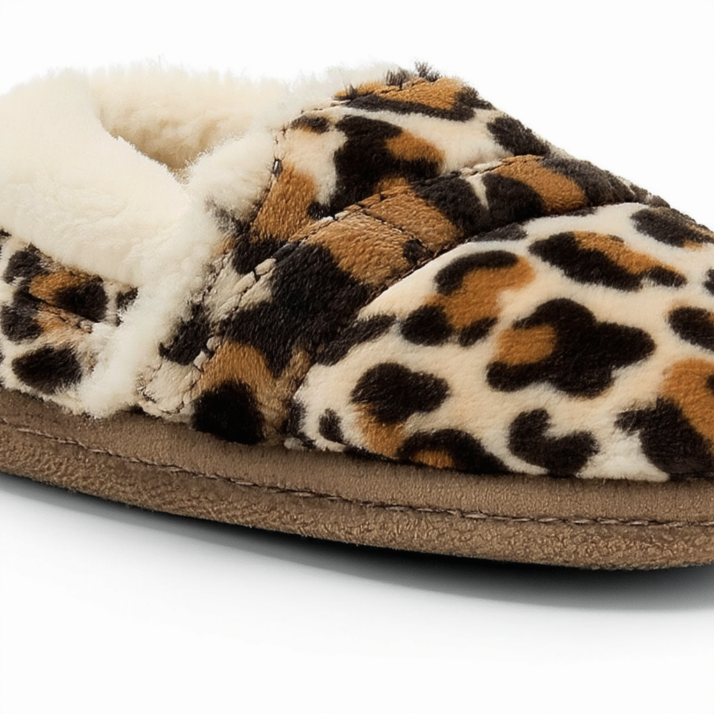 UGG Kids Baby Girl's Bixbee Leopard (Infant/Toddler) SNOE Leopard Slipper MD (US 4-5 Toddler) M