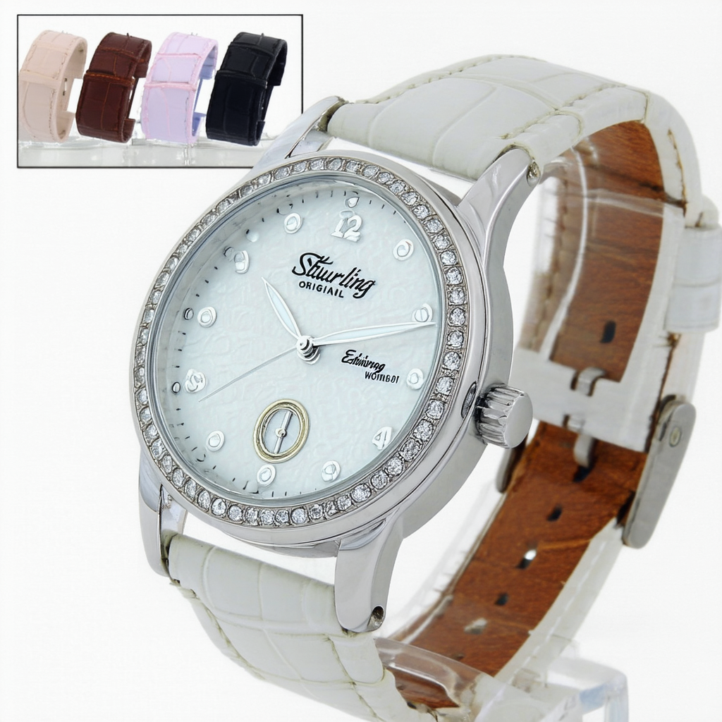 Stuhrling Original Women's 388L.SET.01 Edinburgh Transparent Dial Watch with Interchangeable Bands