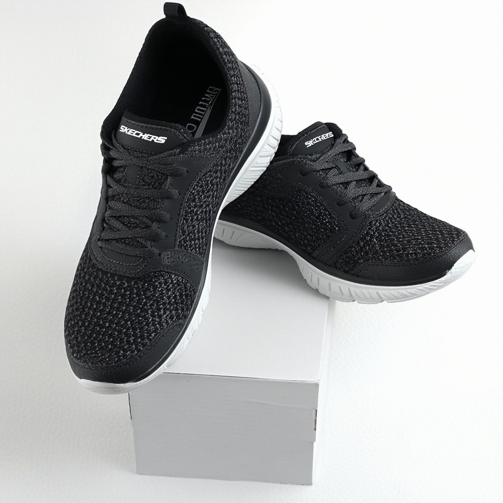 Skechers Women's Relaxed Fit: Breathe-Easy - Feel Nice Sneaker, Black