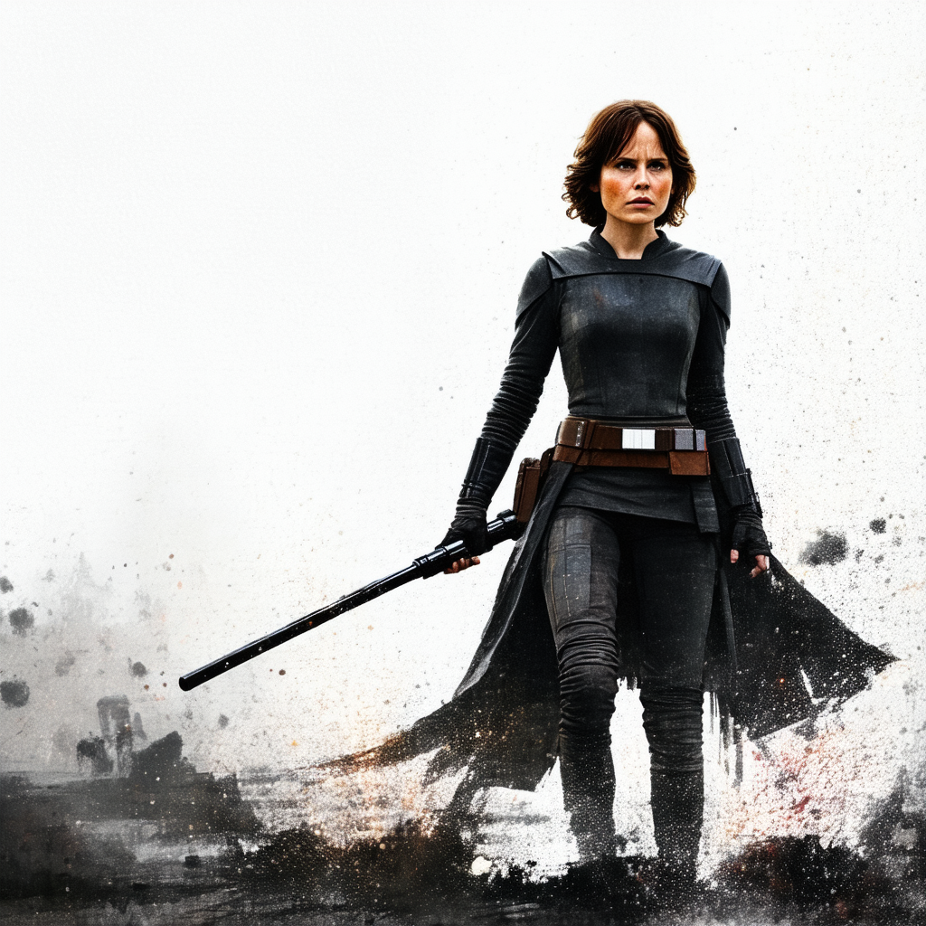 Star Wars Rogue One Jyn Erso Brush Adult T-Shirt
