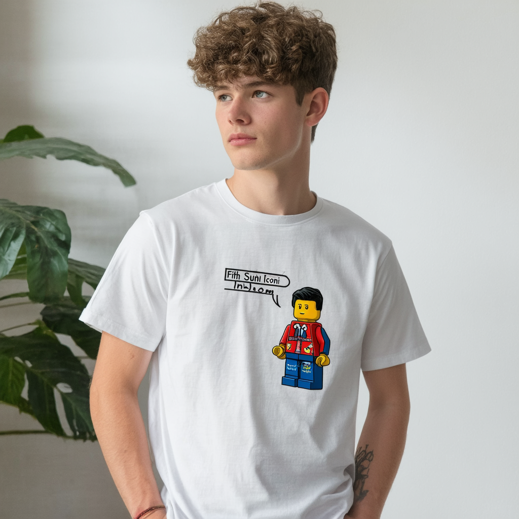 Fifth Sun Lego Iconic Textbook Inbloom Young Men's Short Sleeve Tee Shirt