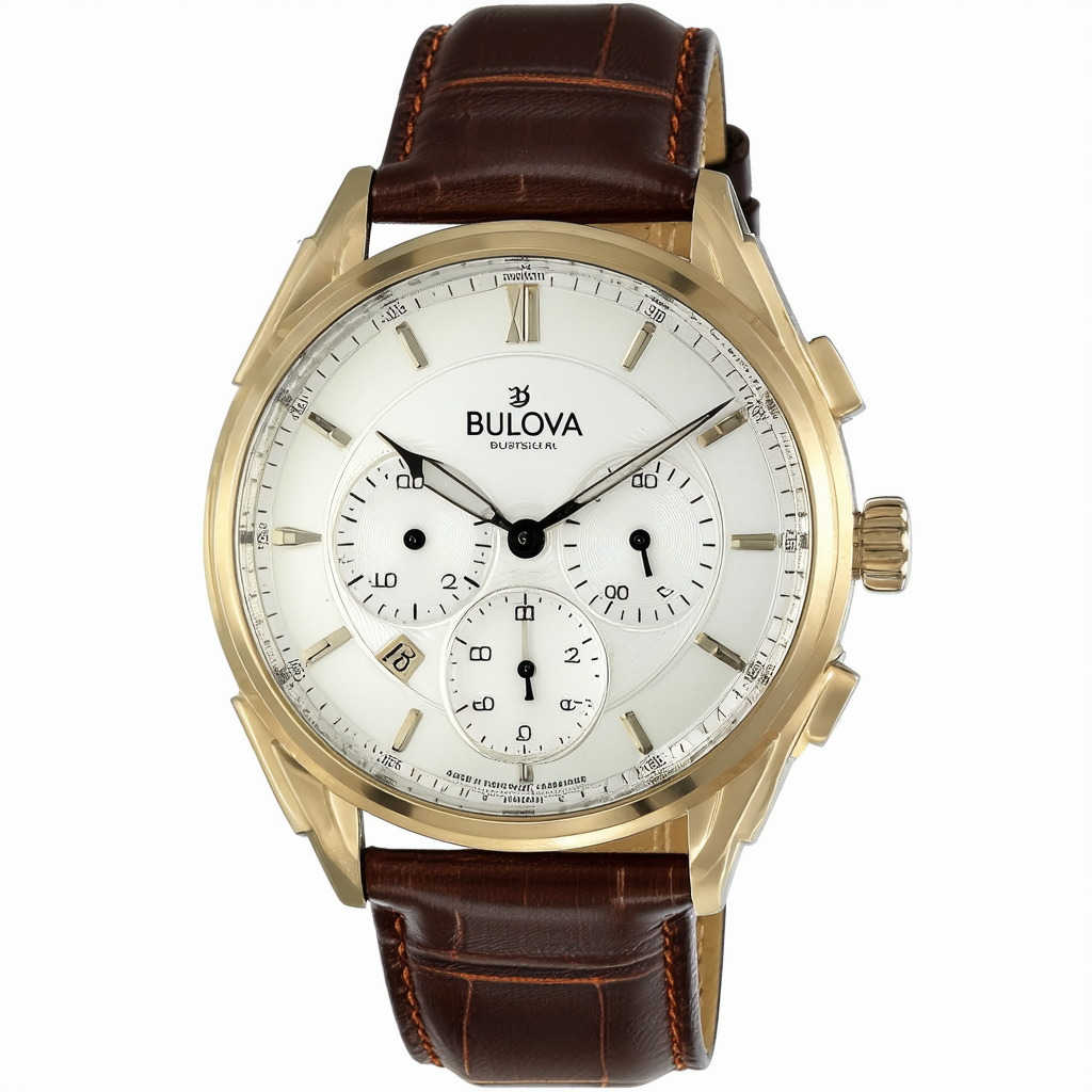 Bulova Men's 98A119 Dress Leather strap Watch