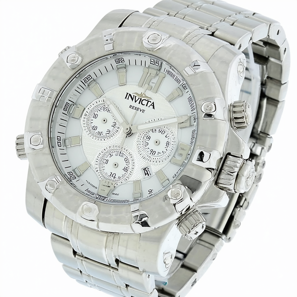 Invicta Men's 10738 Reserve Analog Display Swiss Quartz Silver Watch