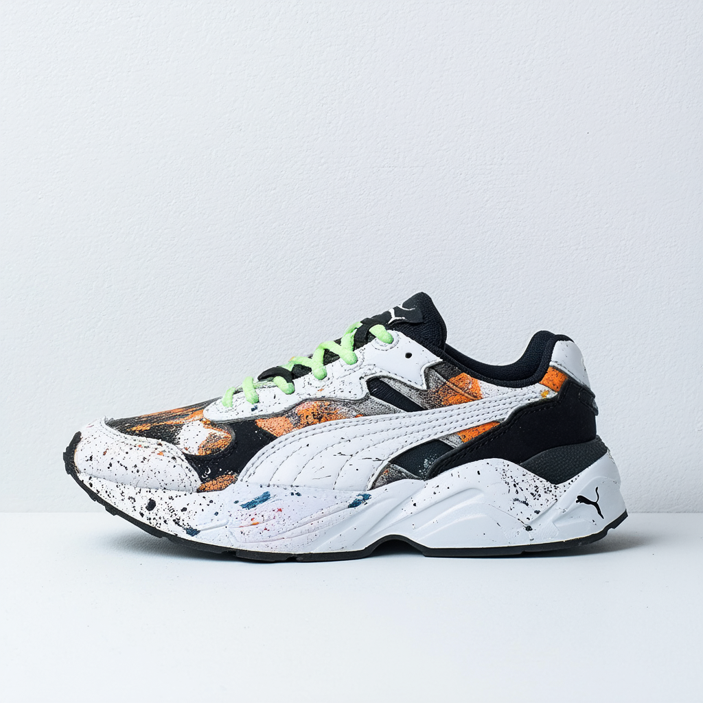 PUMA Men's R698 Splatter Lace-Up Fashion Sneaker