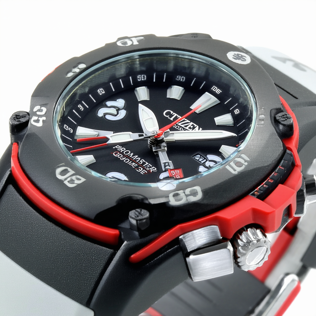 Citizen Men's Eco-Drive Promaster Aqualand Red Watch BJ2167-03E