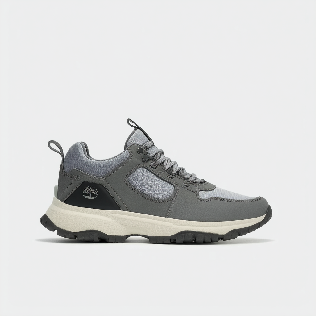 Timberland Womens Kiri Up Fabric/Leather Retro Sneaker, Grey/Castlerock, Size