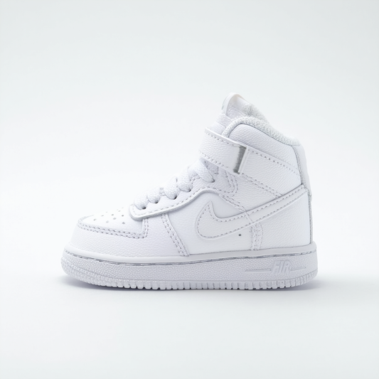 Nike Toddlers Force 1 Mid (TD) White/White/White Basketball Shoe 5 Infants US