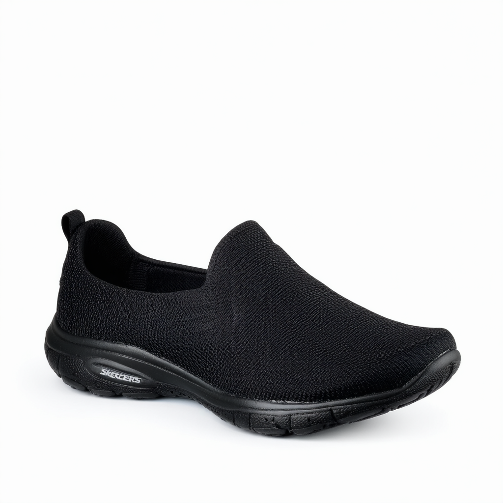 Skechers Gratis Strolling Black Comfortable Low Top Slip On Breathable Sneakers