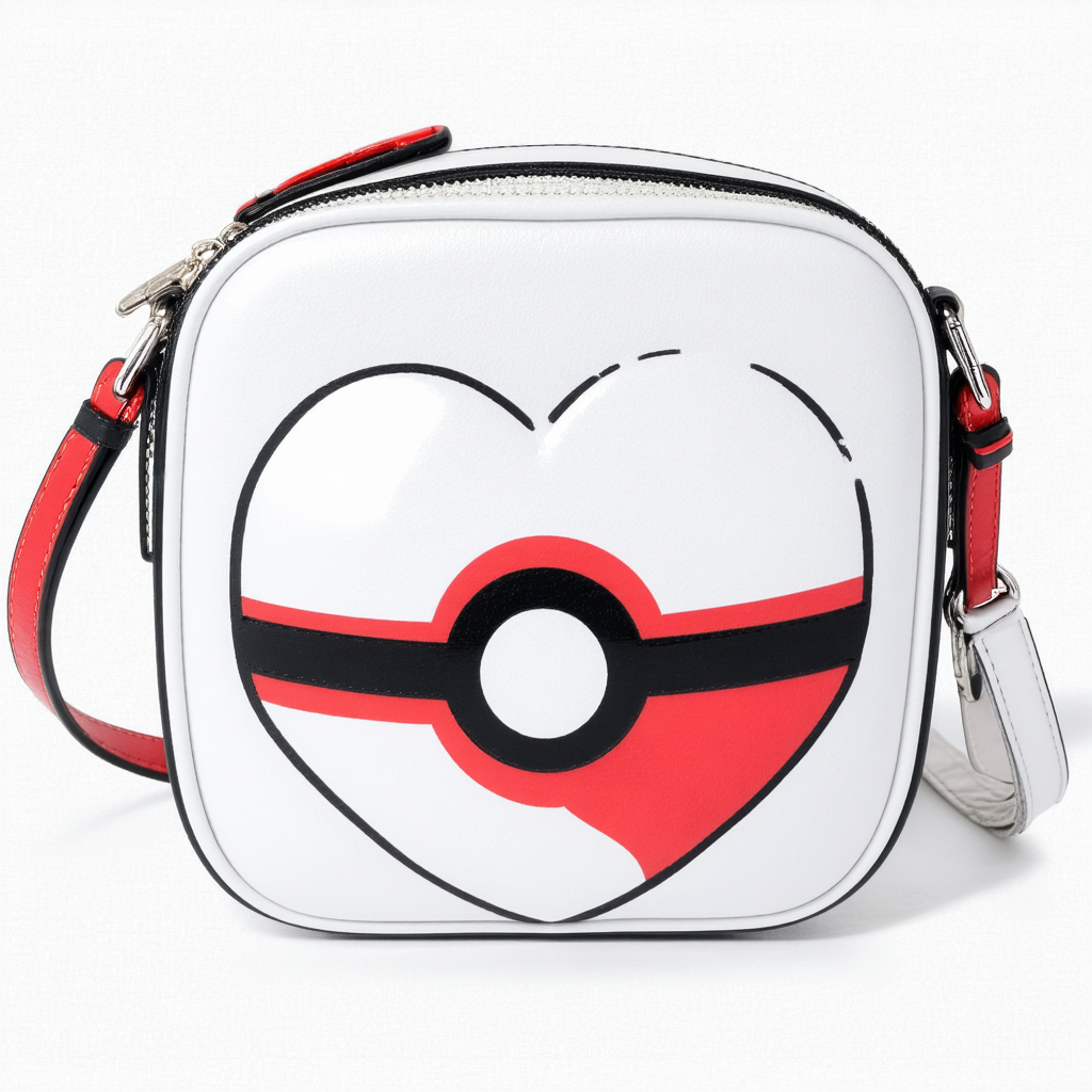 Loungefly x Pokémon Heart-Shaped Pokéball Crossbody Bag