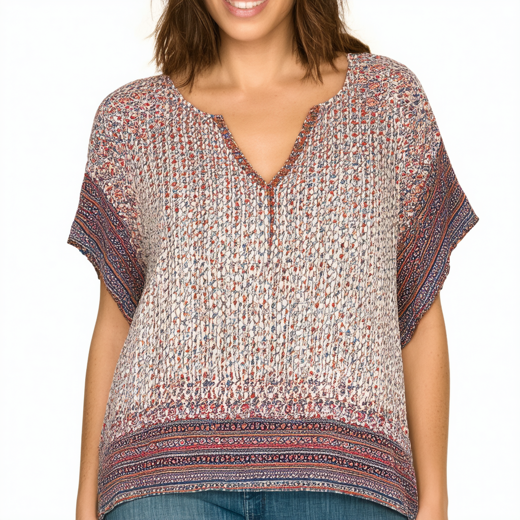 Lucky Brand Women's Placed Print Top in Multi