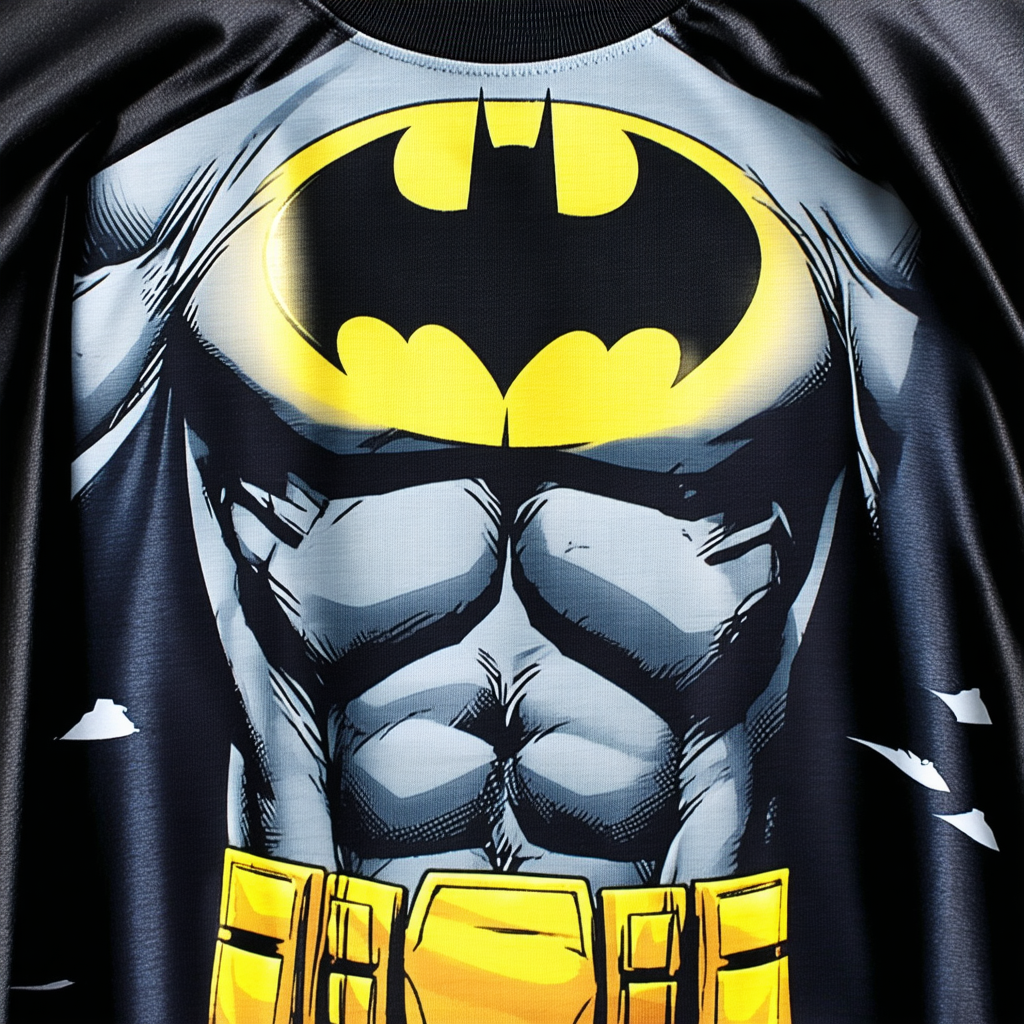 Batman Youth Boys Sublimated Cape Costume T-shirt (Large), White