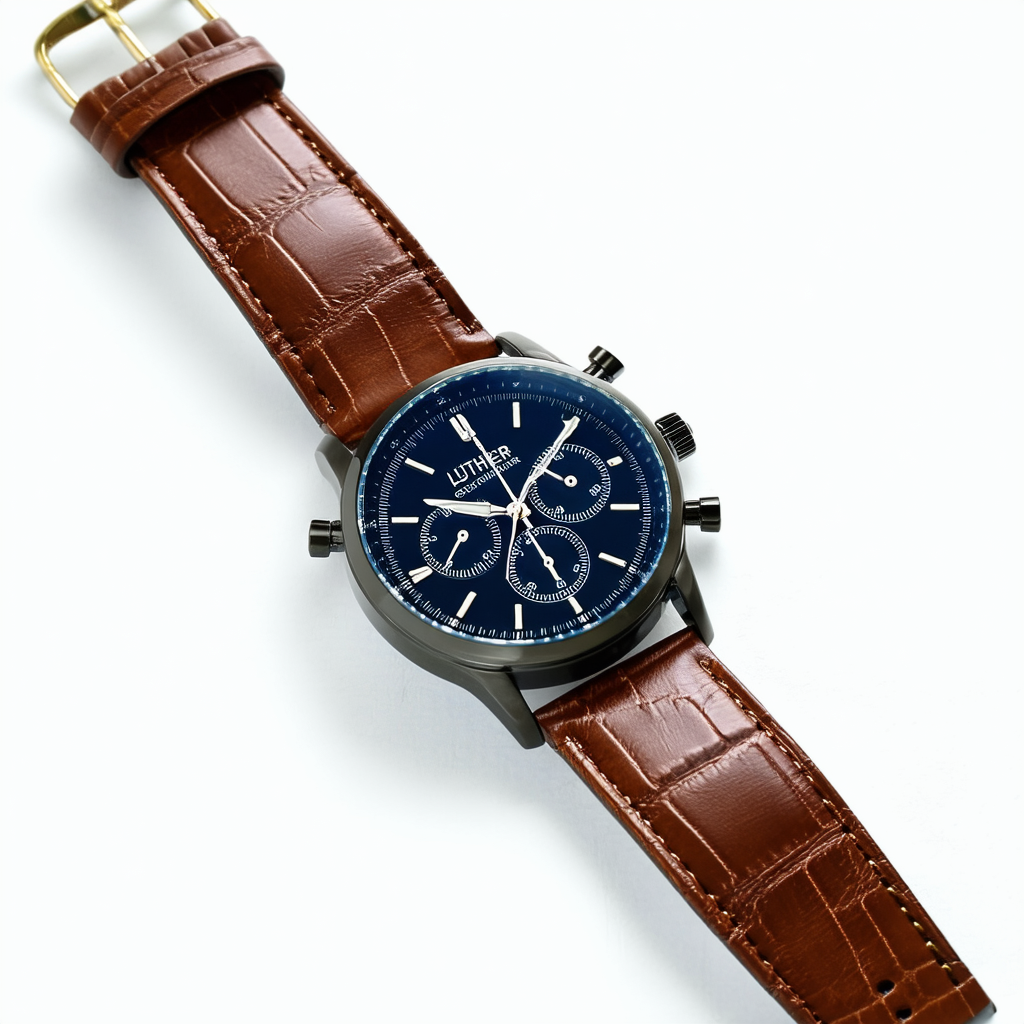 Luther Chronograph Brown Leather Watch