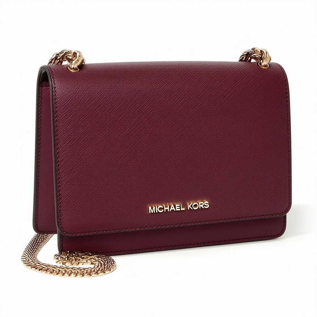 MICHAEL KORS Jet Set Chain EW Crossbody Handbag (Merlot)