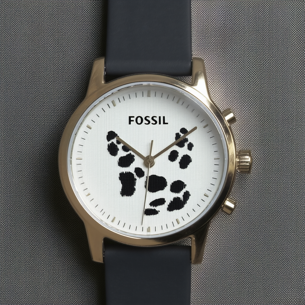 Fossil Lyric - ES4719 Black/Snow Leopard One Size
