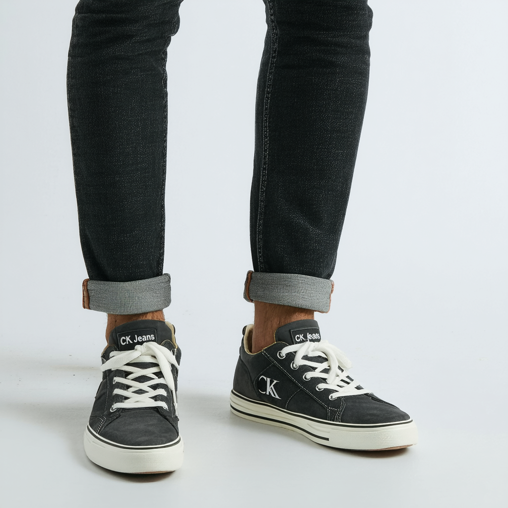 CK Jeans Men's Chet Canvas and Suede Fashion Sneaker