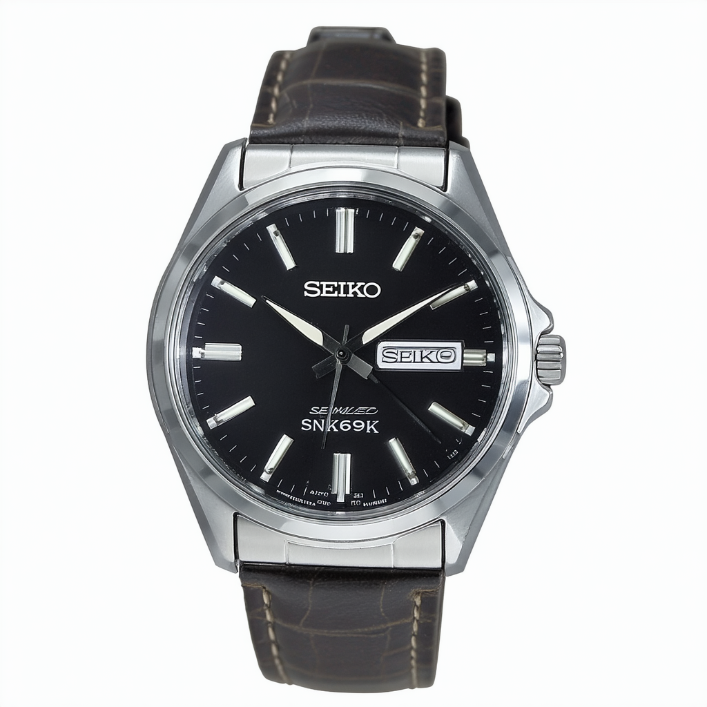 Seiko Men's SNK669K Seiko 5 Automatic Black Dial Stainless Steel Watch