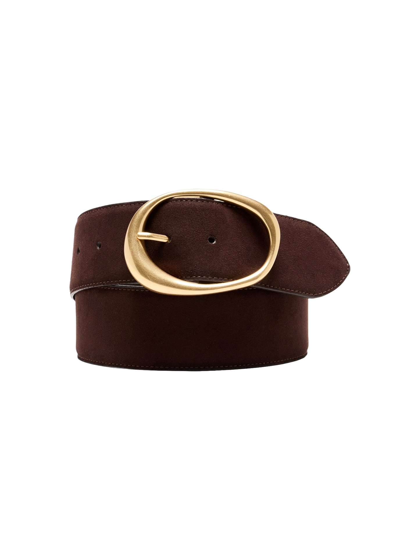 Vegan Leather Organic Buckle Wide Belt