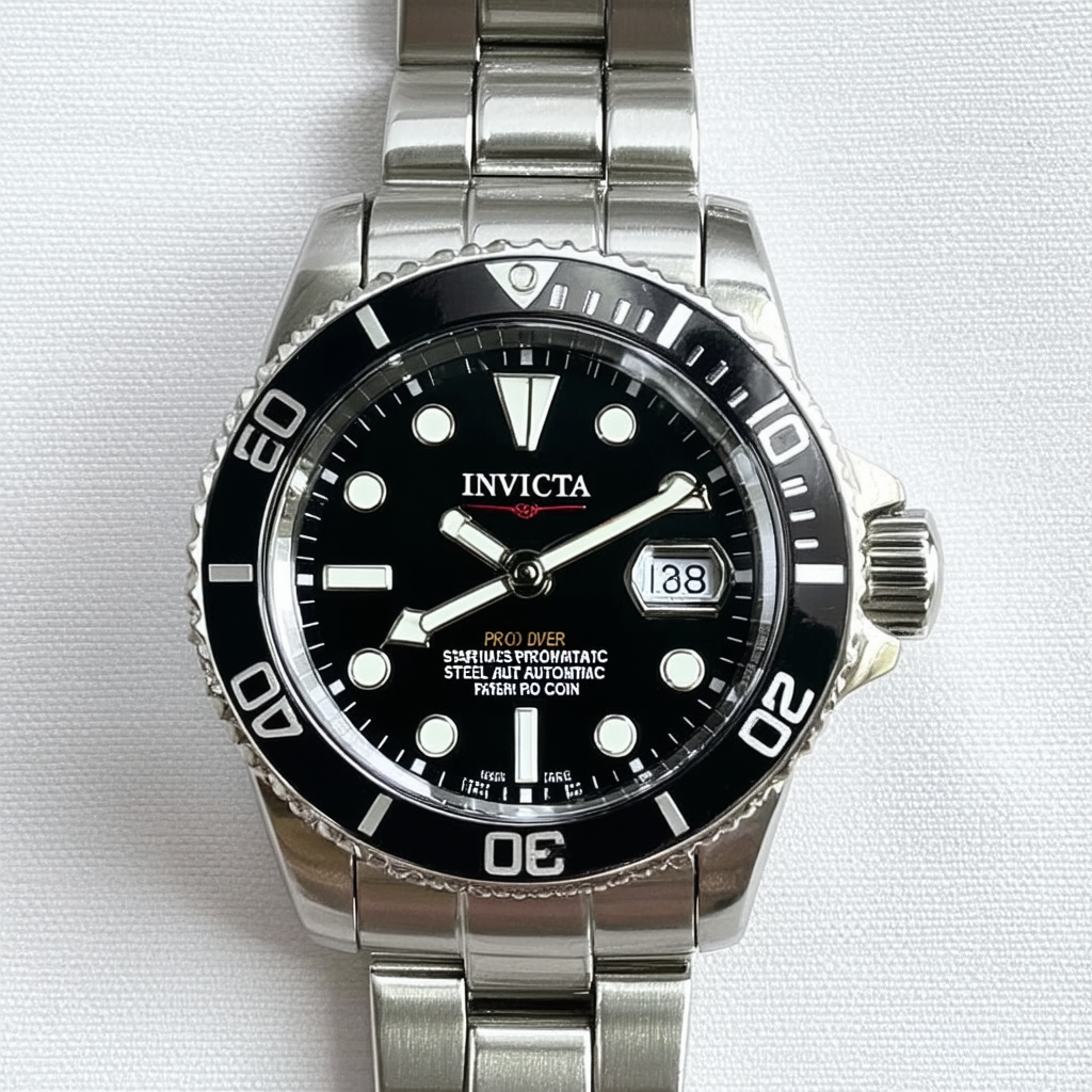 Men Invicta 8926C Pro Diver Stainless Steel Automatic Pro Diver Black Dial Coin-