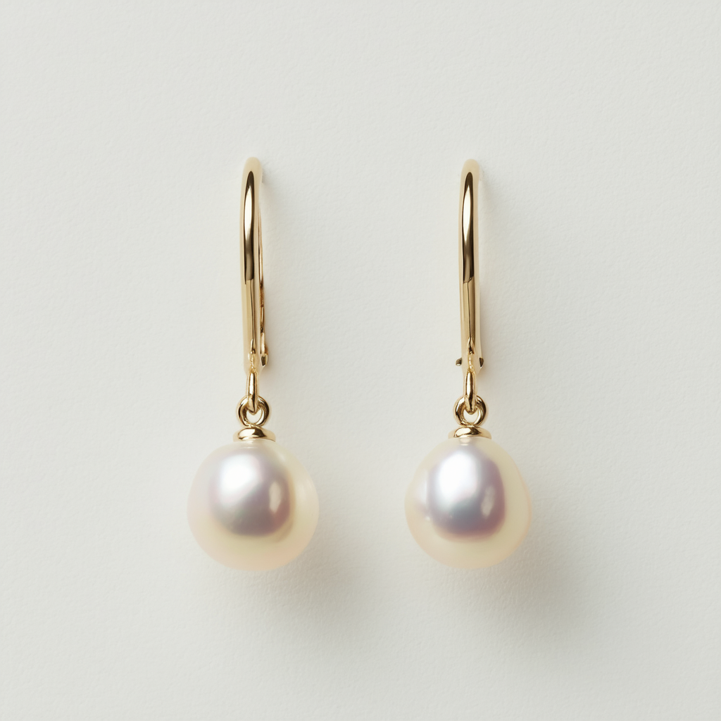Skagen "Agnethe" Pearl Hook Drop Earrings