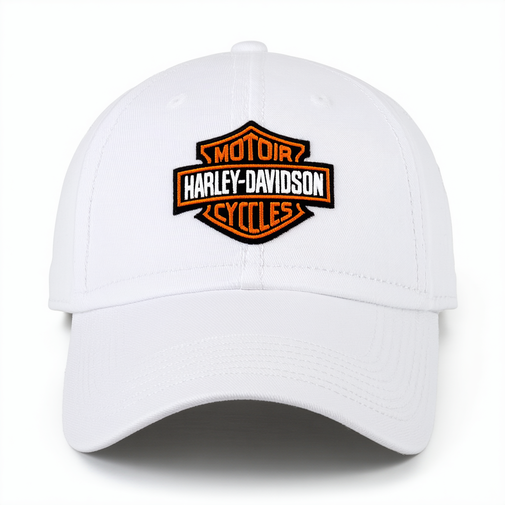 Harley-Davidson Little Boys' Embroidered Bar & Shield Baseball Cap 7280619 White