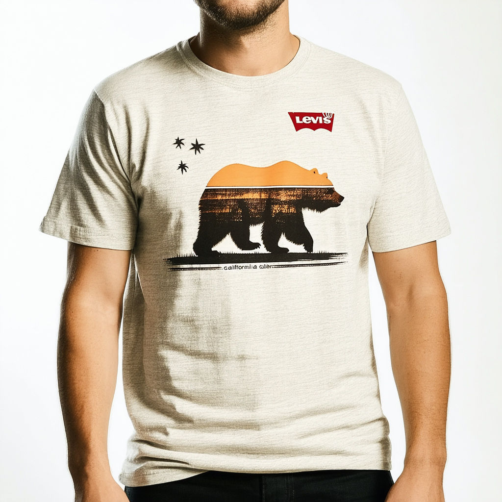 Levi's Men's Compatible T-Shirt with California Bear Graphic