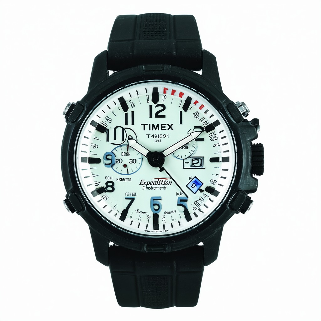 Timex Men's T41891 Expedition E-Instruments Tide and Temperature Resin Strap Watch