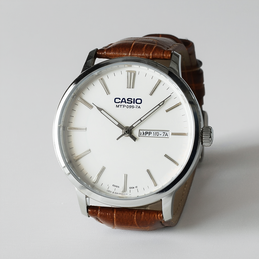 Casio Men's Leather Watch #MTP-1095Q-7A