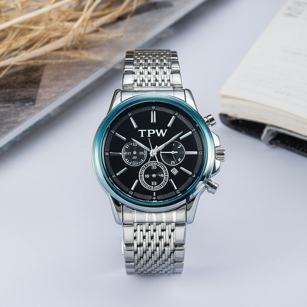 TPW Luxury Stainless Steel Quartz Analog 30M Waterproof Watch for Men
