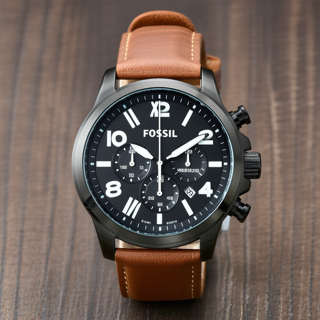Fossil Men's FS5152 Grant Chronograph Dark Brown Leather Watch
