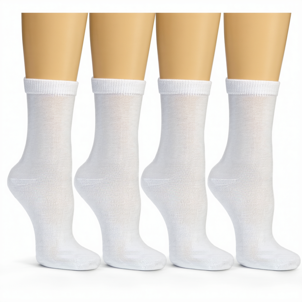 Hanes Ultimate Women's Crew Socks (Pack of 6) White