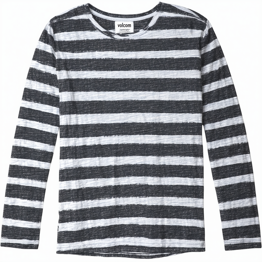 Volcom Juniors' Lived In Stripe Long-Sleeve Tee
