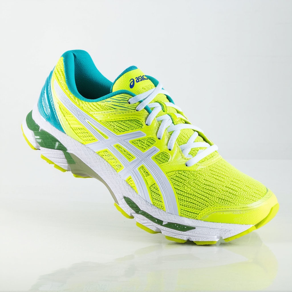 ASICS Women's Gel-Kinsei 5 Running Shoe,Yellow/White/Turquoise,5 M US