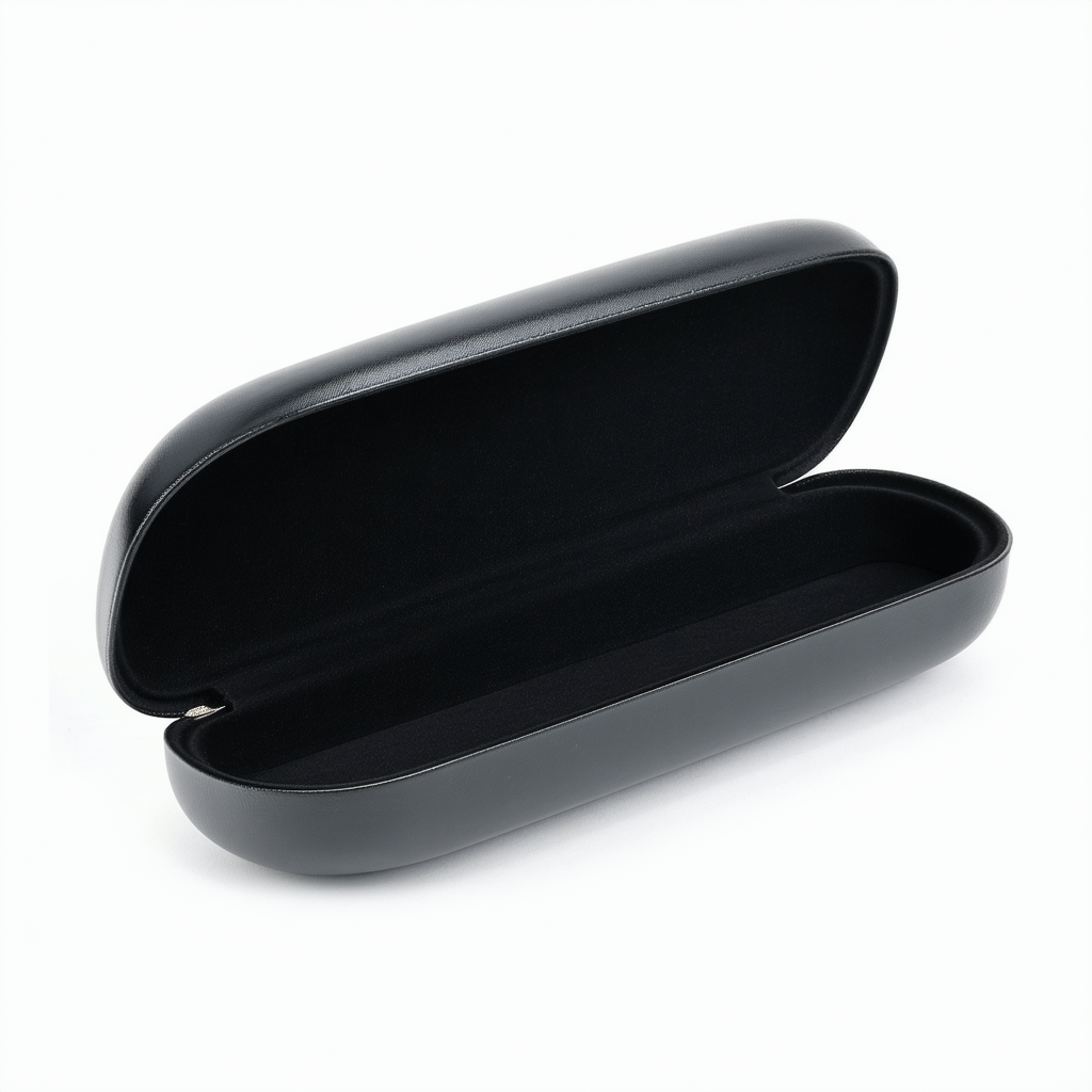 Large Sunglass Eyewear Hard Shell Case Protective (Black)