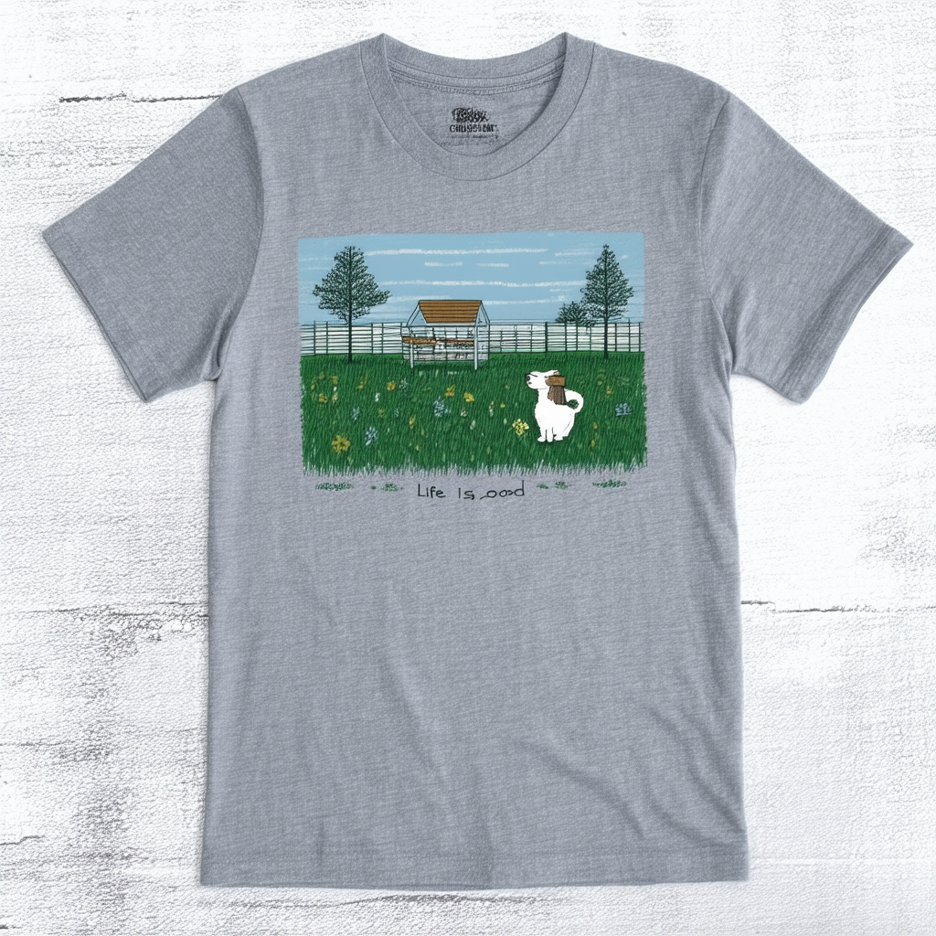 Life Is Good Mens crusher tee mow Town Lawn Jake, Heather Gray, 3X-Large