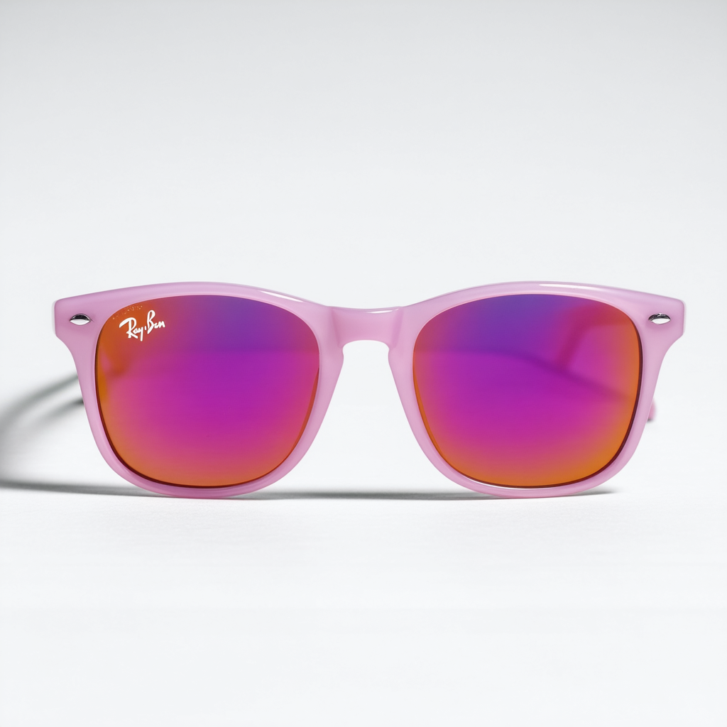 Ray Ban Junior RJ9053S Sunglasses-179/84 Violet Pink (Pink Lens)-51mm