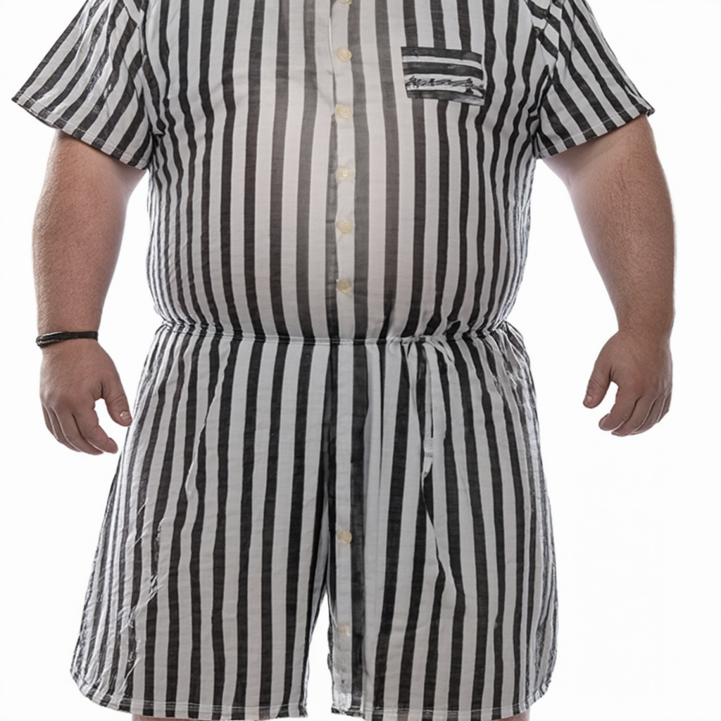 Plus Size Convict Man Costume