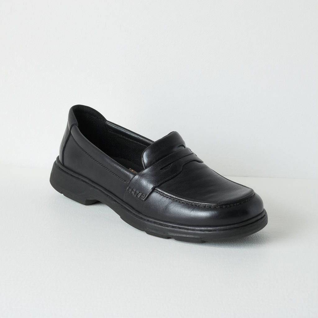 Clarks Womens Bayou Leather Closed Toe Loafers, Black Leather, Size 7.0