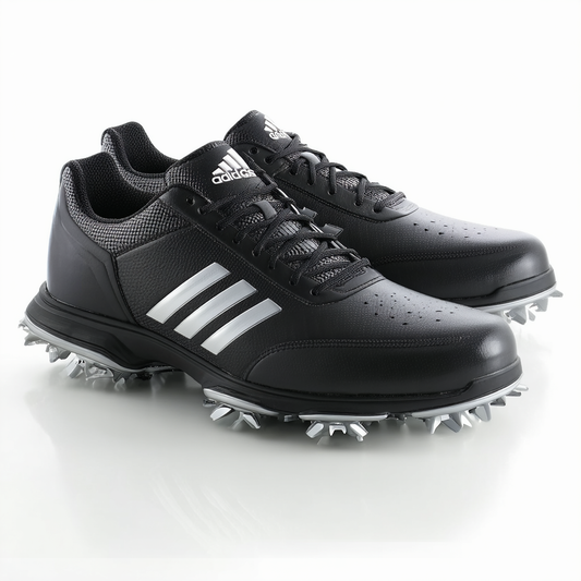 Adidas 2009 Men's Tour 360 Sport Golf Shoe - Black/Black/Metallic Silver - 737912 (8.5)