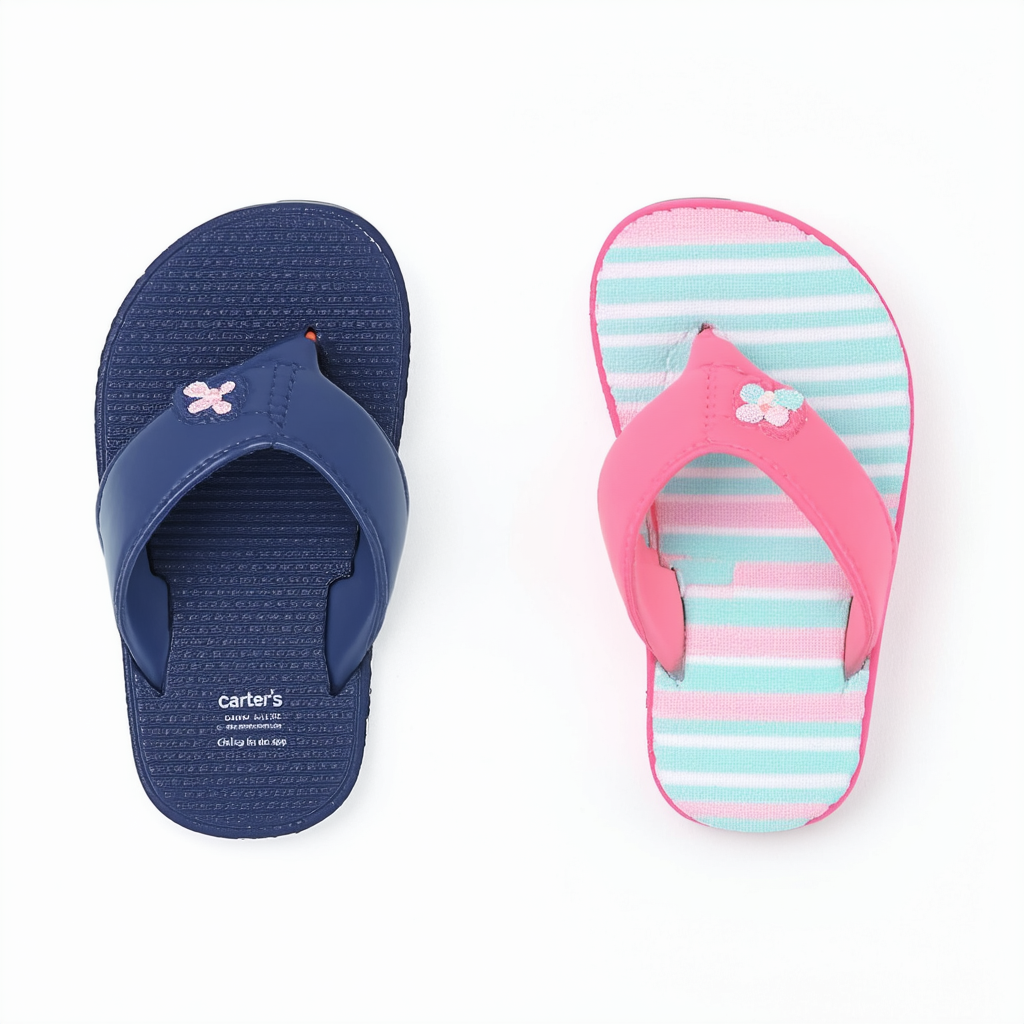 Carter's Unisex-Child Lettie Two-Pack Flip-Flop Set