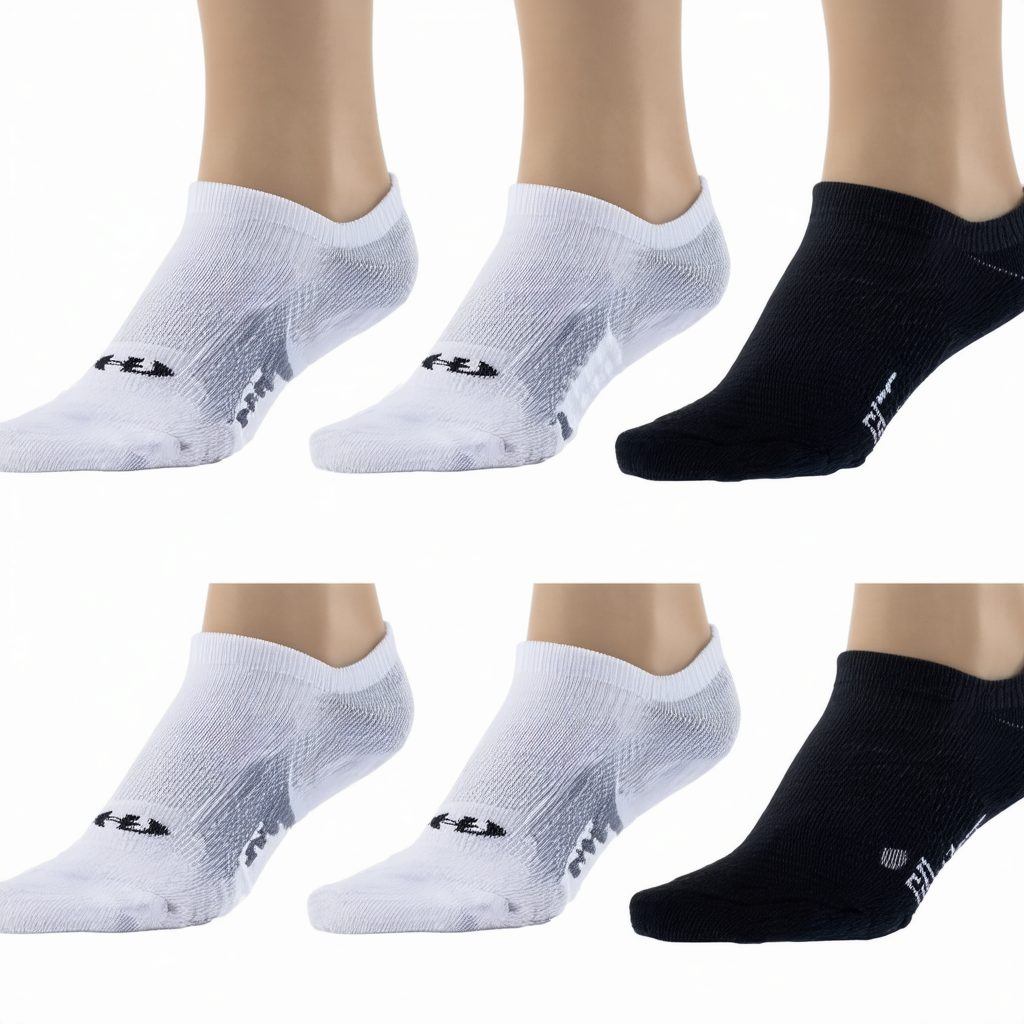 Under Armour HeatGear Trainer No Show Socks 4-Pack