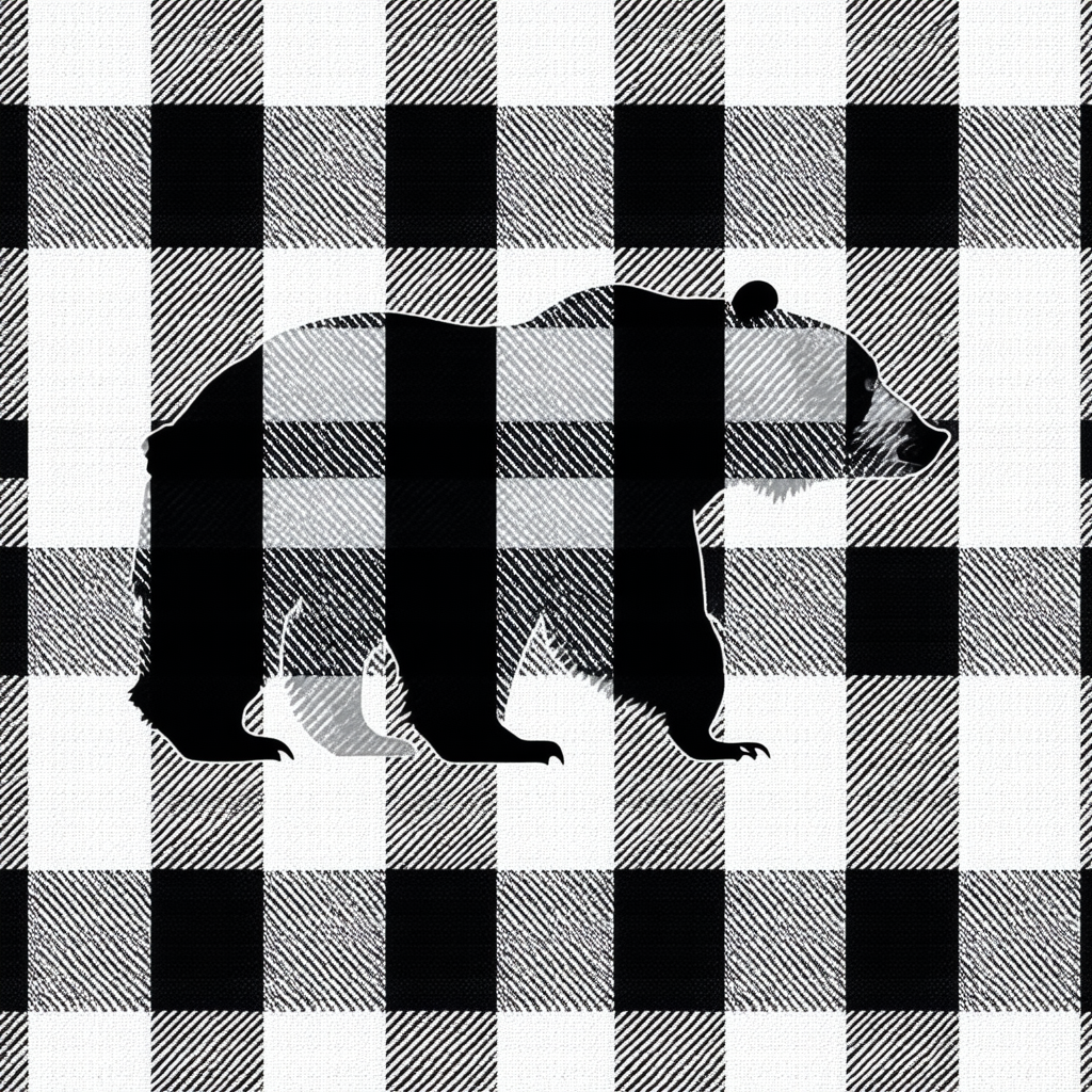CafePress Buffalo Plaid Bear Baseball Tee Baseball Shirt