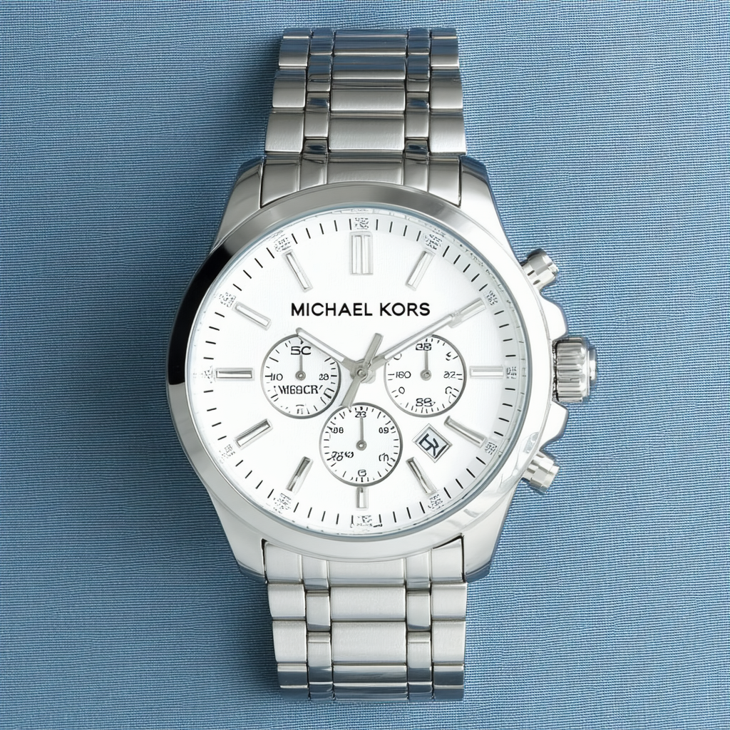 Michael Kors Men's Brecken Silver-Tone Watch MK8438