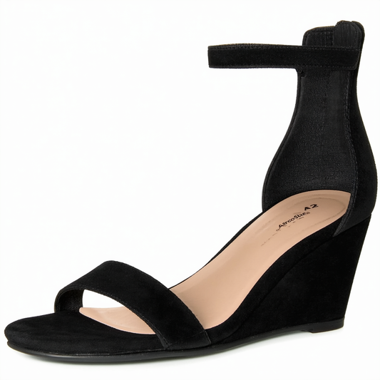 A2 by Aerosoles Women's AIR Flow Wedge Sandal, Black, 7 M US